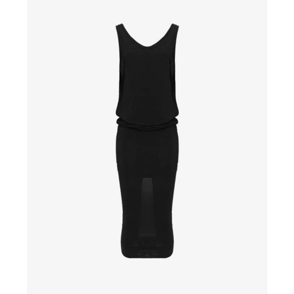 HELMUT LANG Faint Black Sleeveless Midi Dress S - Picture 8 of 12